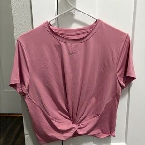 Nike Women's Pink Classic Twist Front Dri Fit Tee